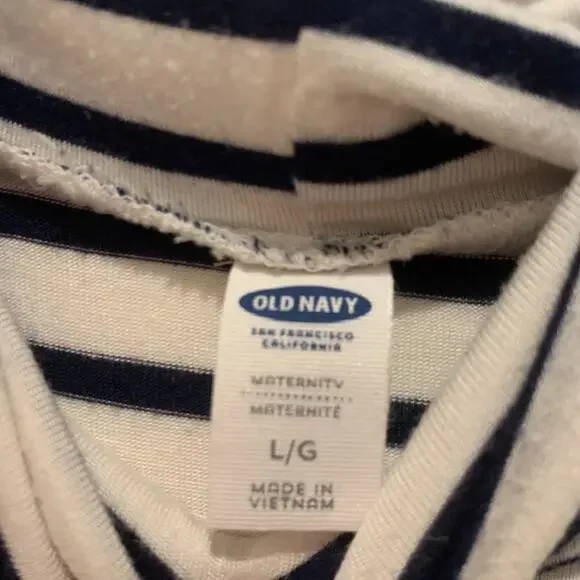 Old Navy Dress, Striped, Turtle Neck, Old Navy, L, White & Blue - Picture 2 of 3